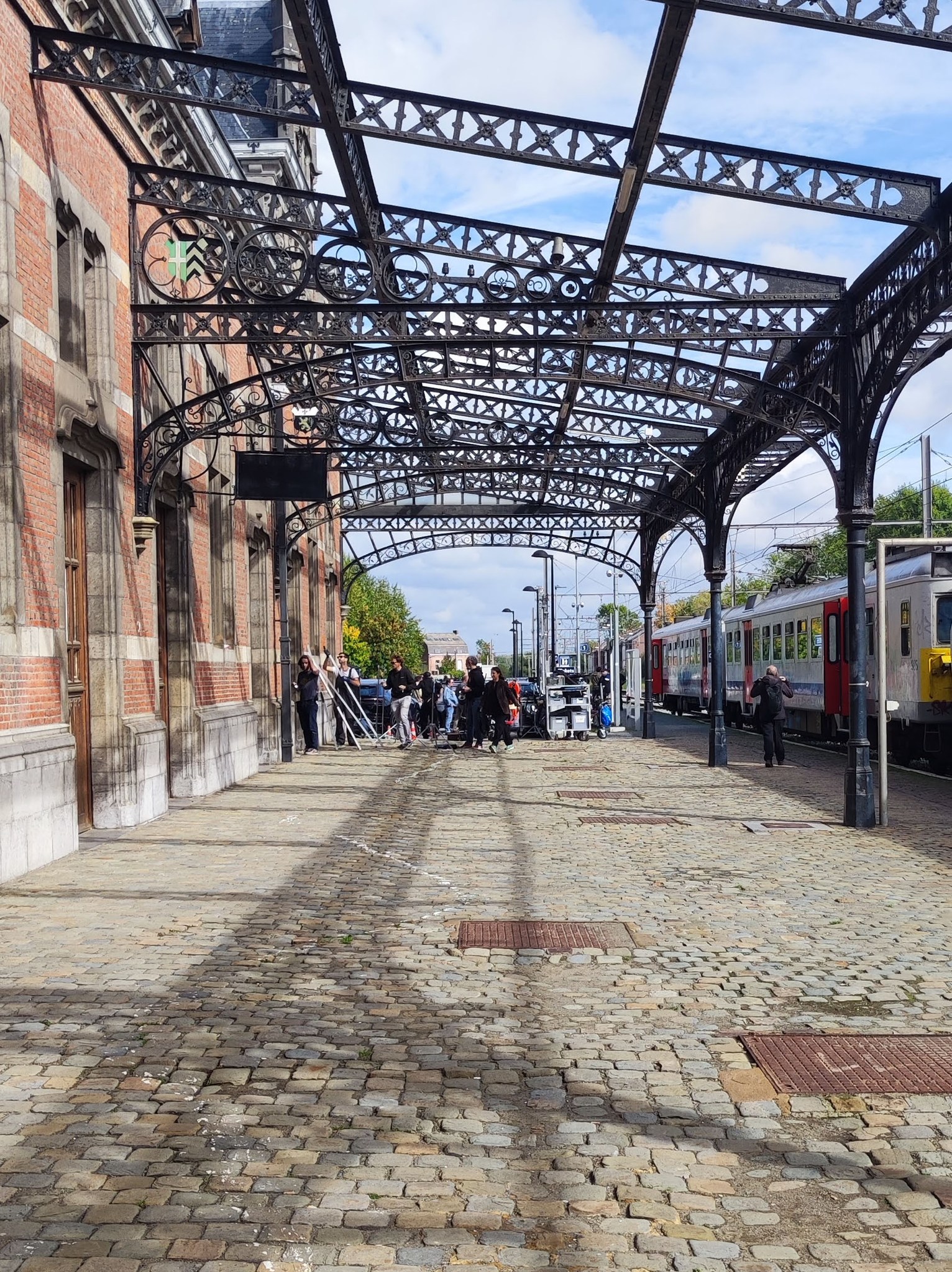 Binche : tournage d'un film