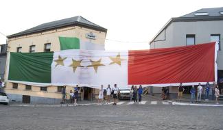 Euro 2020 : tifo géant à Morlanwelz