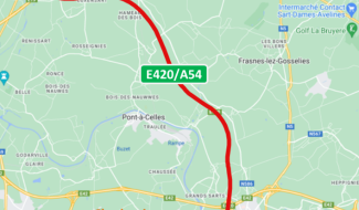 E420/A54 : 2 week-ends de fermeture de la courbe de Petit-Roeulx 