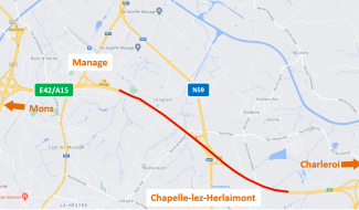  E42/A15 :  modifications des conditions de circulation vers Charleroi