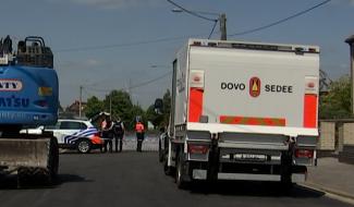 La Louvière : intervention des démineurs sur un chantier