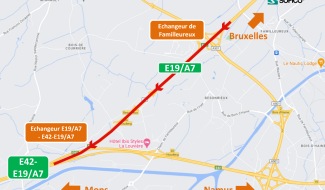 Travaux : chantier sur l’autoroute entre Houdeng et Familleureux